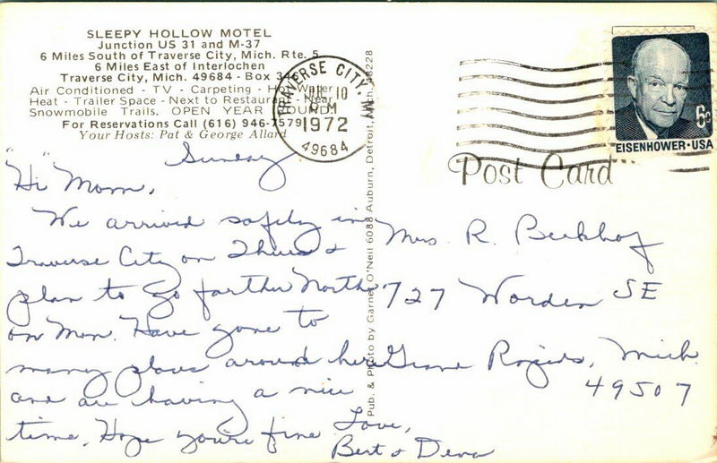 Sleepy Hollow Motel (Dots) - Vintage Postcard (newer photo)